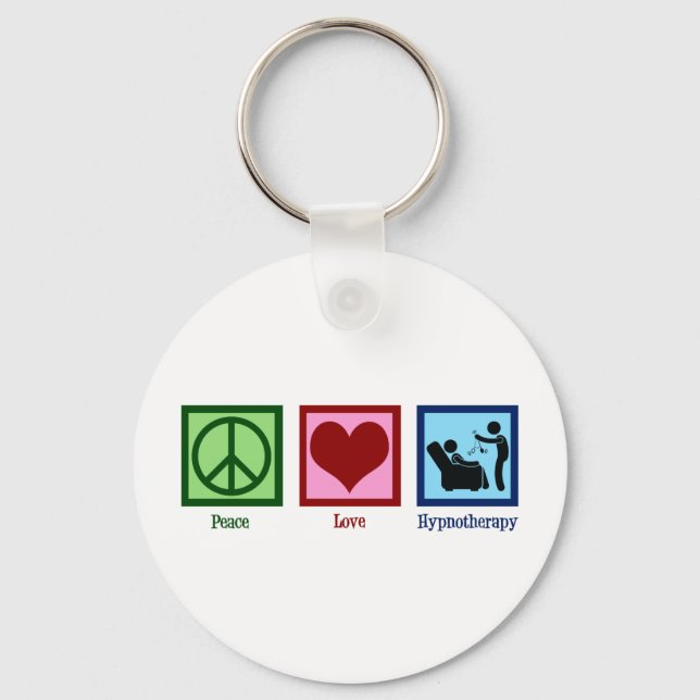 Porte-clés Hypnothérapeute Peace Love Hypnothérapie (Recto)