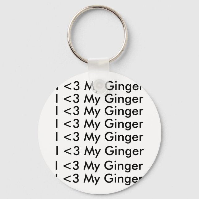Porte-clés I <3 Mon porte - clé Ginger (Recto)