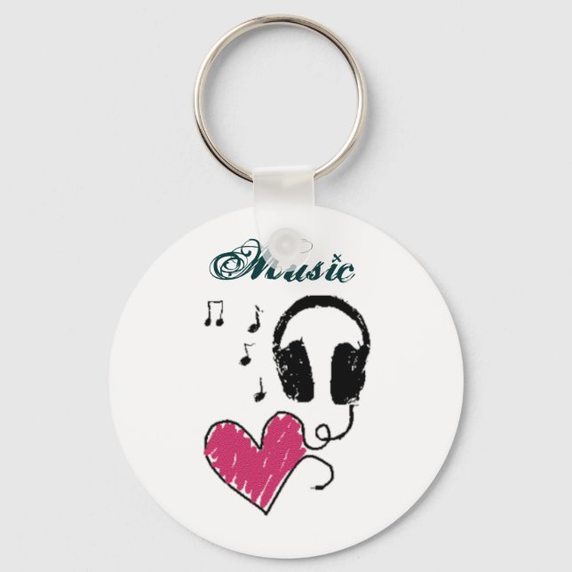 Porte-clés i <3 musique (Recto)