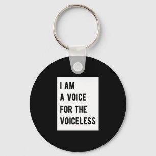 Porte-clés I am Voice for the Voiceless Vegan Diet Animal