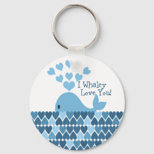 Porte-clés I amour de Whaley vous ! Bleu