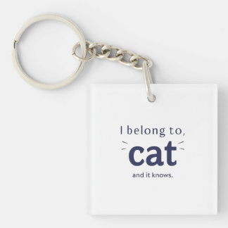 Porte-clés I Belong to Cat