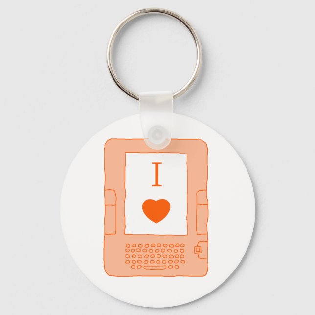 Porte-clés i coeur ebooks (orange) (Recto)