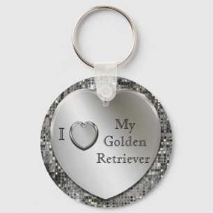Porte-clés I coeur mon porte - clé de coeur de golden