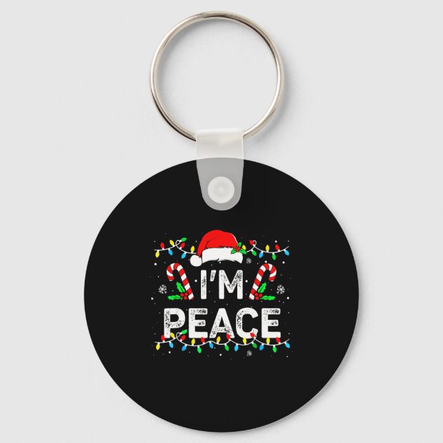 Porte-clés I Come In Peace I'm Peace Matching Ugly Christmas  (Recto)
