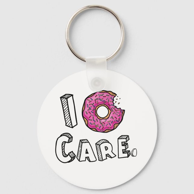Porte-clés I Donut Care Funny (Recto)