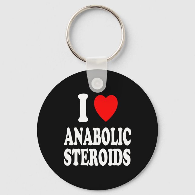 Porte-clés I Heart (amour) Anabolic Stéroïdes Bodybuilding We (Recto)
