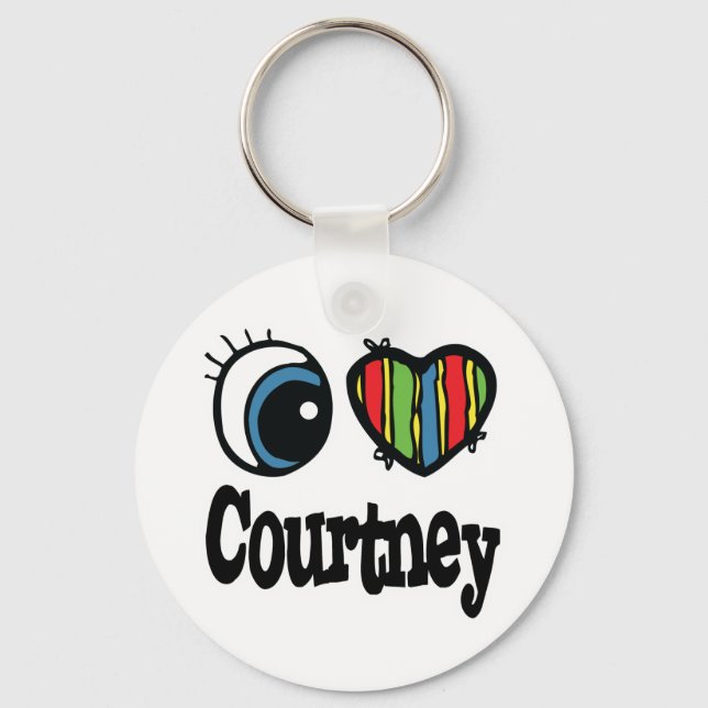Porte-clés I Heart (Amour) Courtney (Recto)
