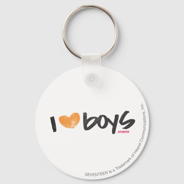 Porte-clés I Heart Boys Orange (Recto)