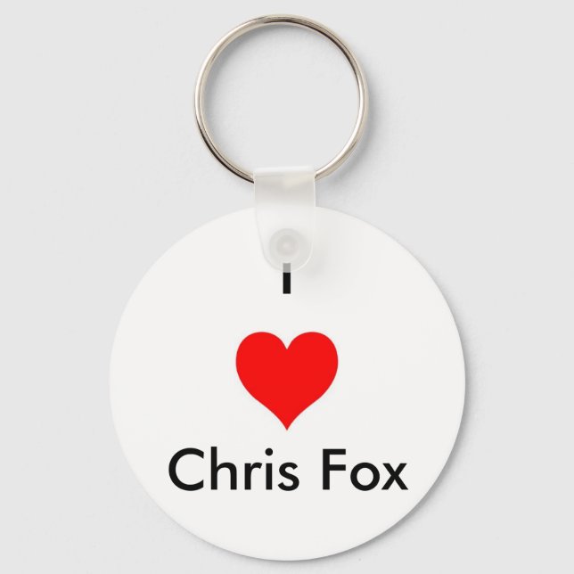 Porte-clés I Heart Chris Fox Porte - clé [Blanc ; Style 2] (Recto)