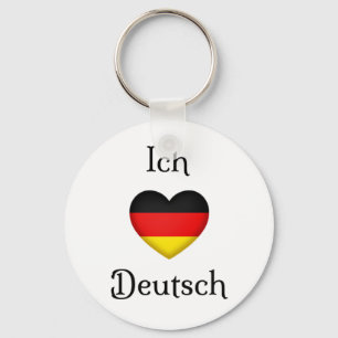 Porte-clés "I Heart German" Favori Language School Sujet