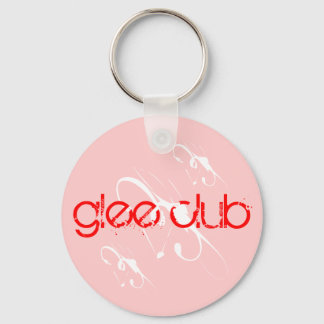 Porte-clés I Heart Glee Club - Porte - clé personnalisé rose 