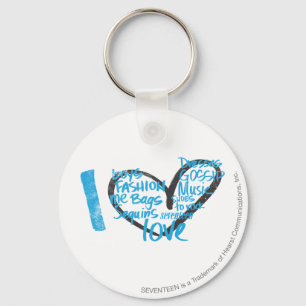 Porte-clés I Heart Graffiti Aqua