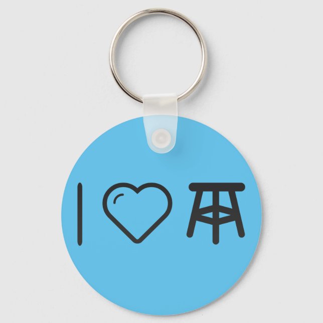 Porte-clés I Heart Kitchen Stools (Recto)
