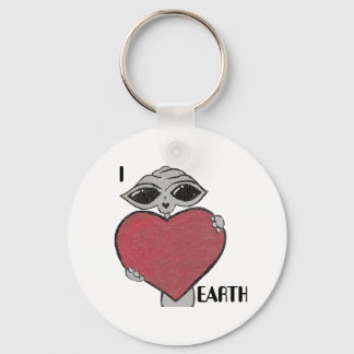 Porte-clés I Heart Love Earth Alien Porte - clé