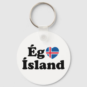 Porte-clés I Heart (Love) Islande [Ég Elska Ísland] Islandais