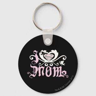 Porte-clés I Heart Maman Rose