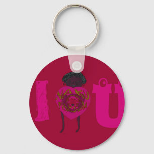 Porte-clés I Heart You Nakupenda Sana Heureuse Sainte-Valenti
