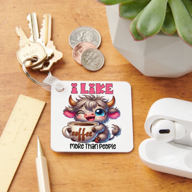 Porte-clés I Like Coffee More Than People  (Bureau)