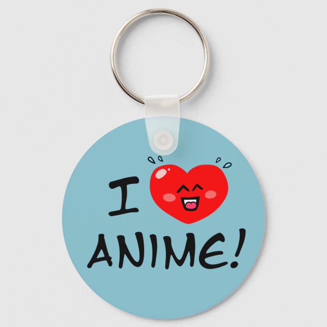 Porte-clés I Love Anime (Recto)