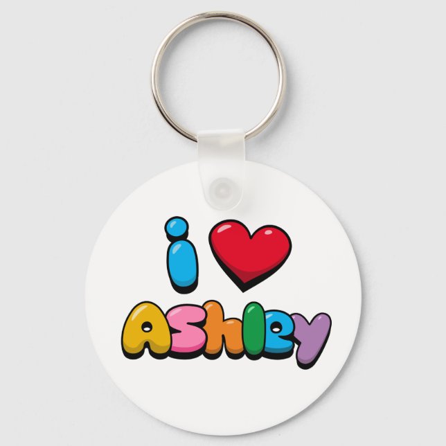Porte-clés I Love Ashley (Recto)