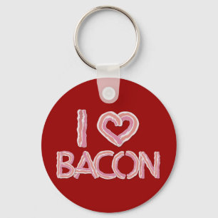 Porte-clés I Love Bacon