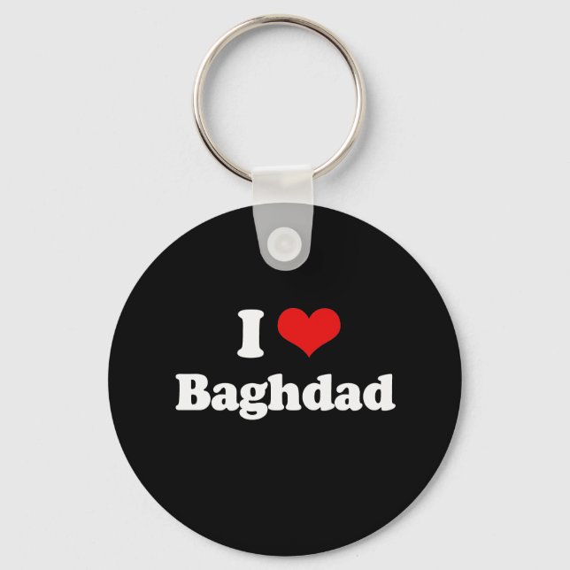 Porte-clés I Love Baghdad Tshirt blanc (Recto)