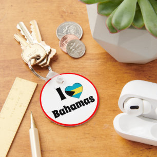 Porte-clés I love Bahamas & Bahamas Heart - Voyage / sports