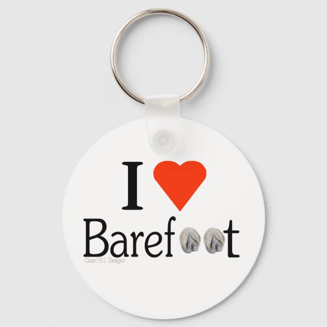 Porte-clés I Love Barefoot hoves keyring (Recto)