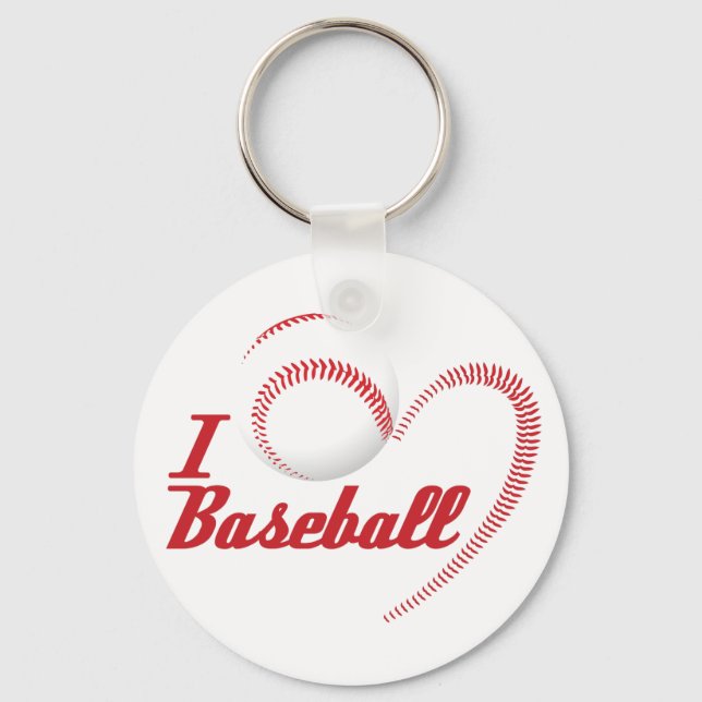 Porte-clés I Love Baseball Keychain (Recto)