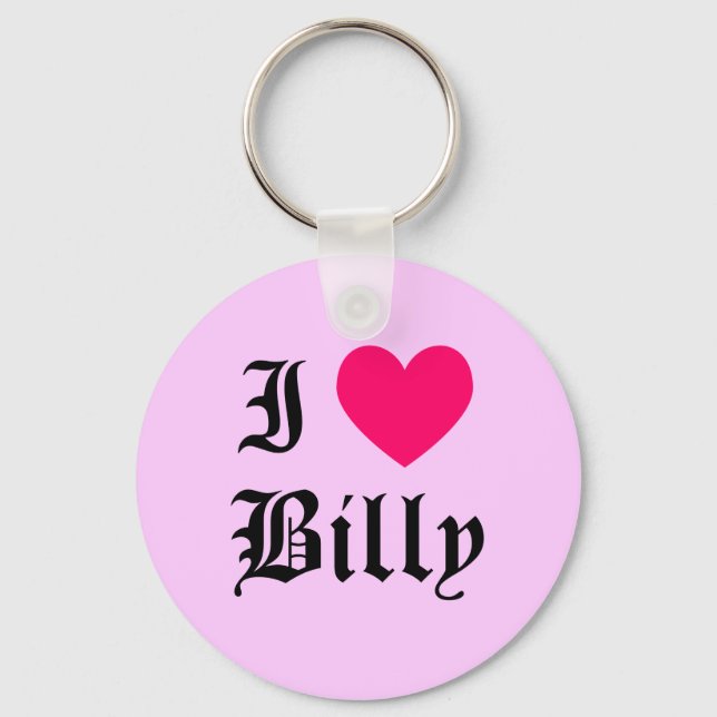 Porte-clés I Love Billy (Recto)