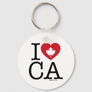 Porte-clés I Love CA   I Love Canada Custom Porte - clé