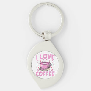 Porte-clés I Love Café - Drôle Boisson Café Café Café Café Ad