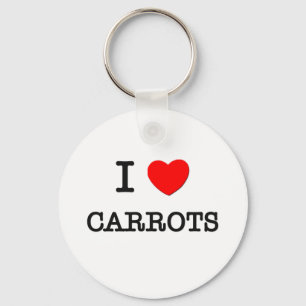 Porte-clés I Love CARROTS ( nourriture )