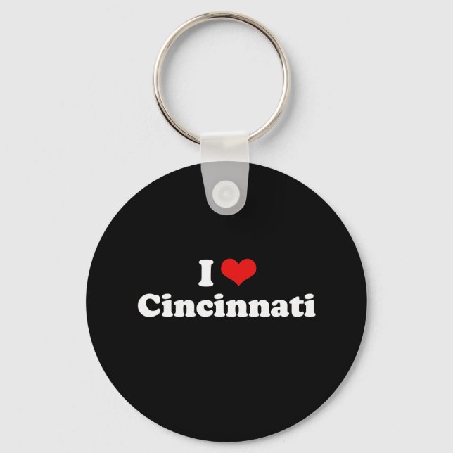Porte-clés I Love Cincinnati Tshirt blanc (Recto)