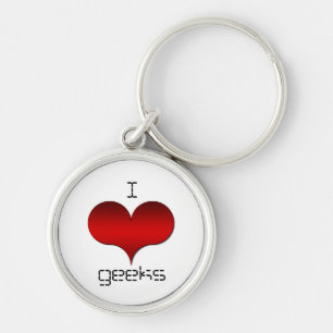 Porte-clés I Love (Coeur) Geek Porte - clé