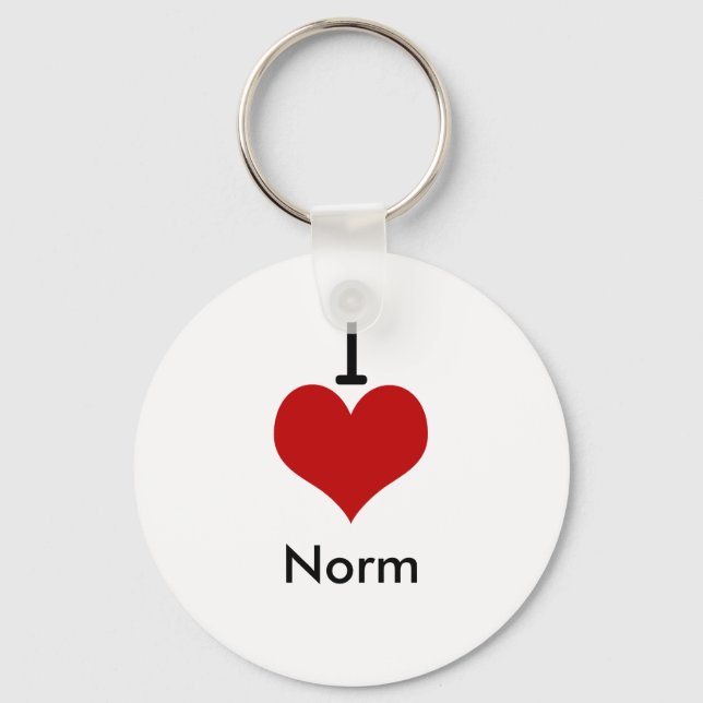 Porte-clés I Love (coeur) Norm (Recto)