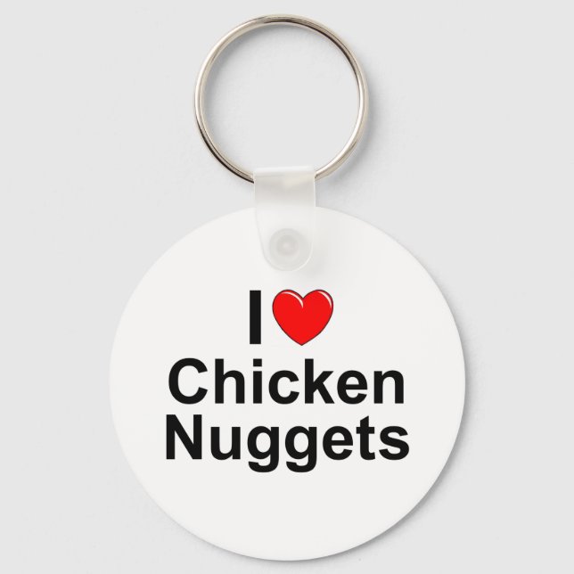 Porte-clés I Love (Coeur) Poulet (Recto)