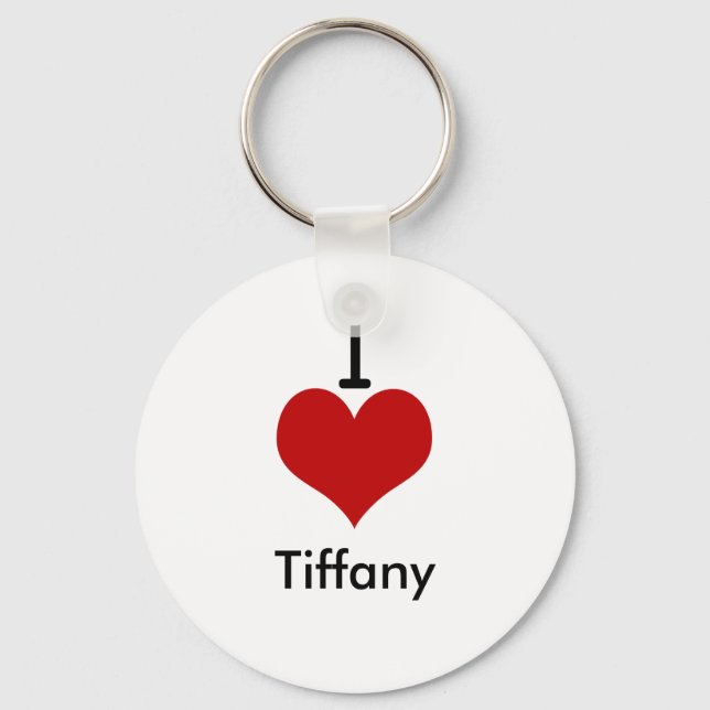Porte-clés I Love (coeur) Tiffany (Recto)