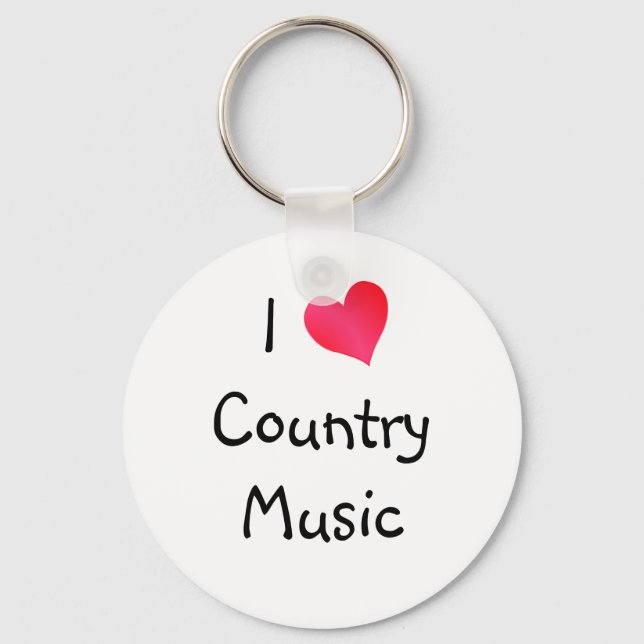 Porte-clés I Love Country Music (Recto)