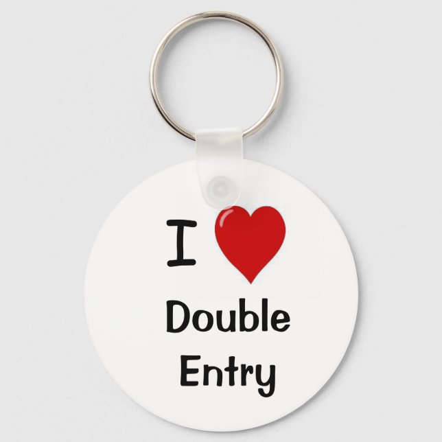 Porte-clés I Love Double Entry Comptable Porte - clé (Recto)