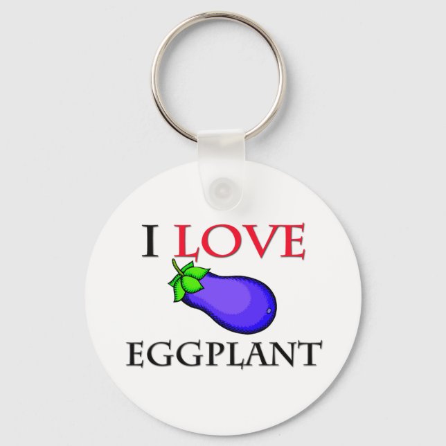 Porte-clés I Love Eggplant (Recto)