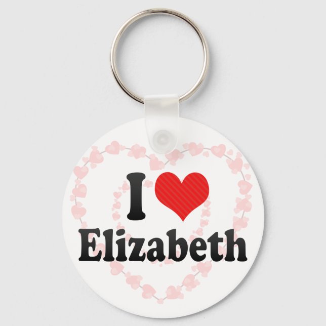 Porte-clés I Love Elizabeth (Recto)