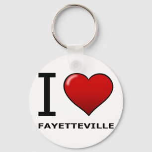 PORTE-CLÉS I LOVE FAYETTEVILLE, NC - CAROLINA DU NORD