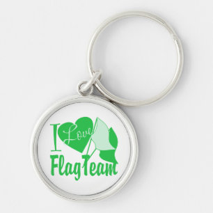 Porte-clés I Love Flag Team Green