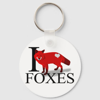Porte-clés I Love Foxes Porte - clé