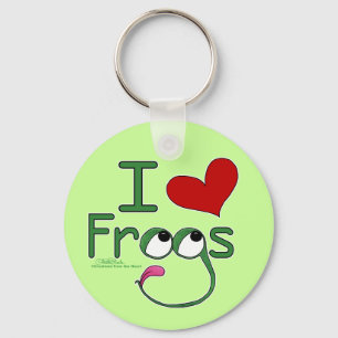 Porte-clés I love FROGS