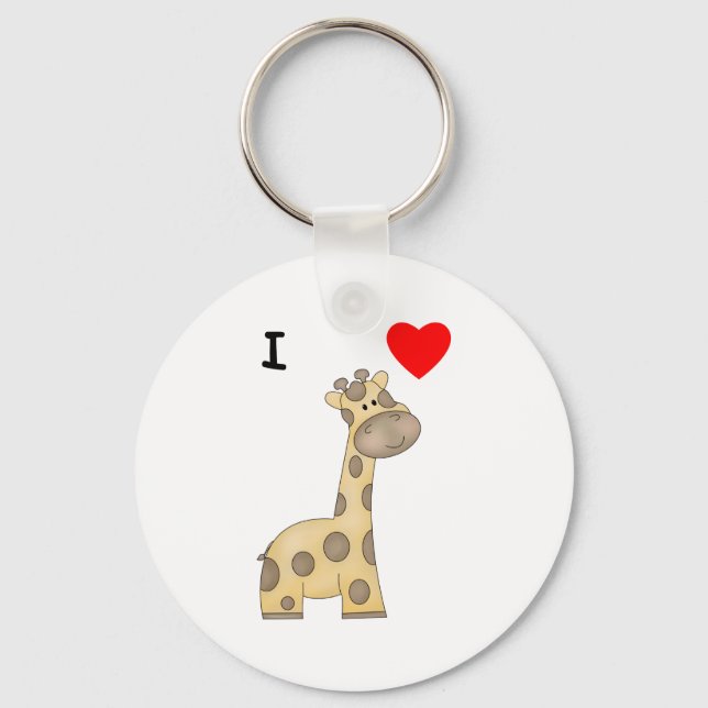 Porte-clés I Love Giraffes (3) (Recto)