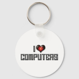 Porte-clés I Love Heart Computers