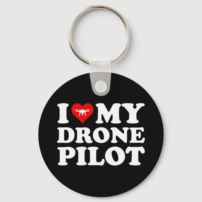 Porte-clés I Love (Heart) My Drone Pilot (Recto)